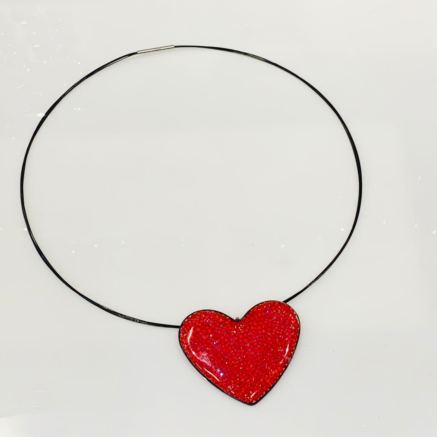 Jumbo Sprinkle Heart Necklce
