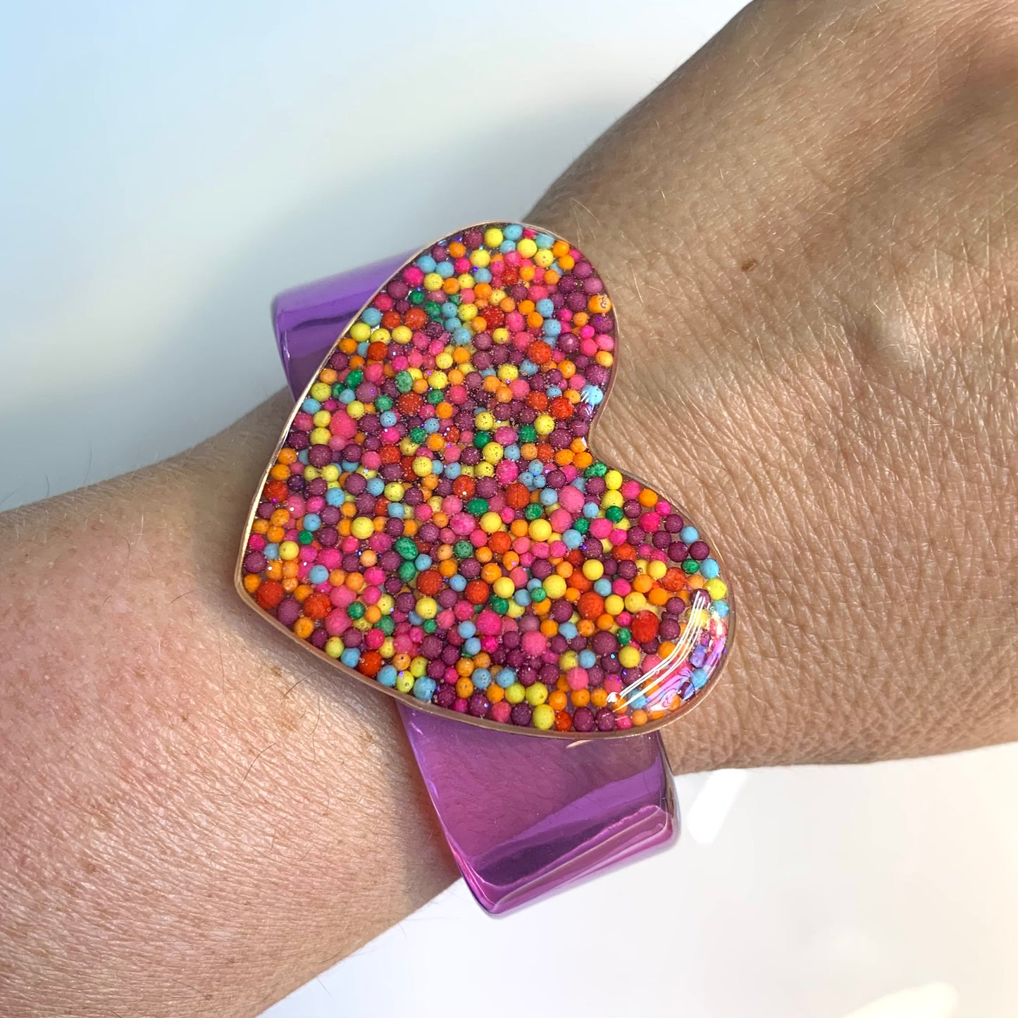 Sprinkles Large Heart cuff Bracelet