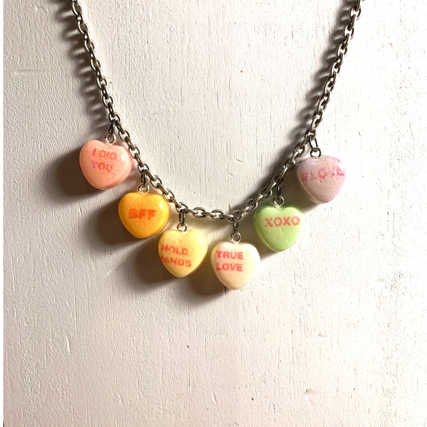 Conversation Heart Charm Necklace