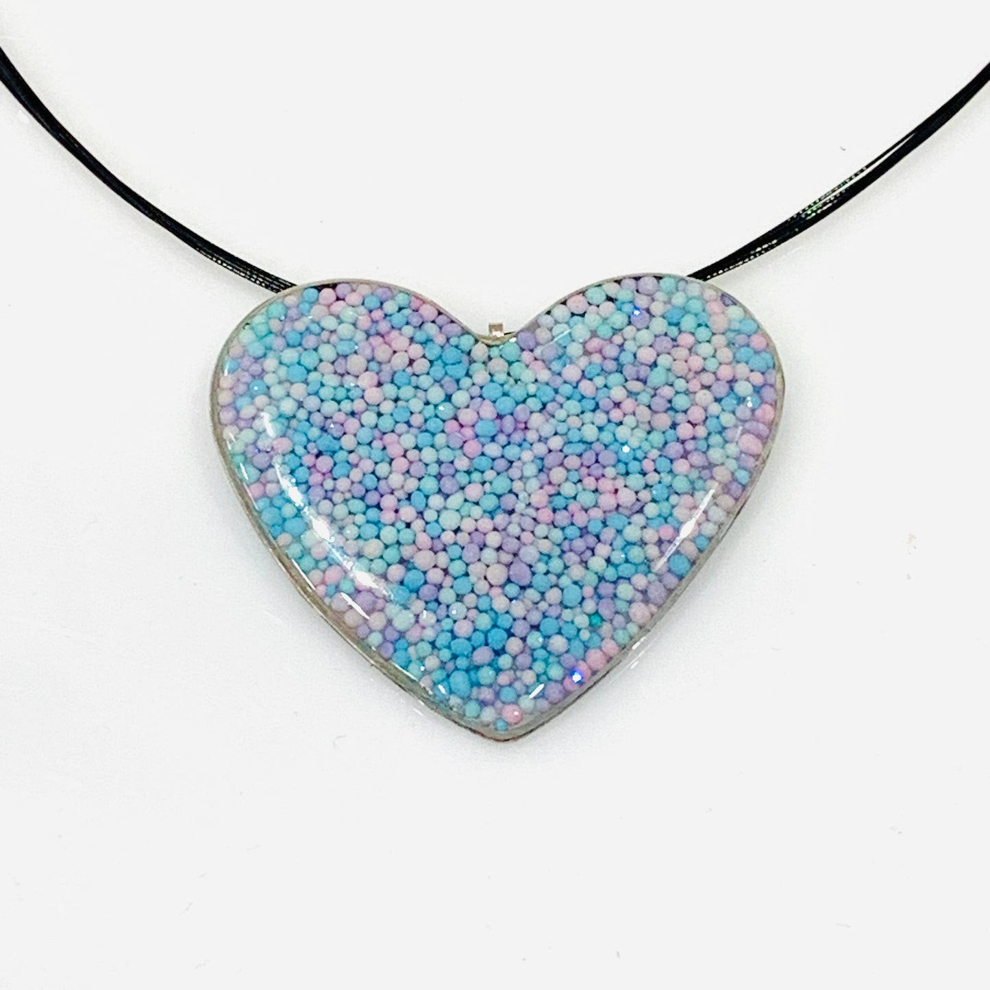 Jumbo Sprinkle Heart Necklce