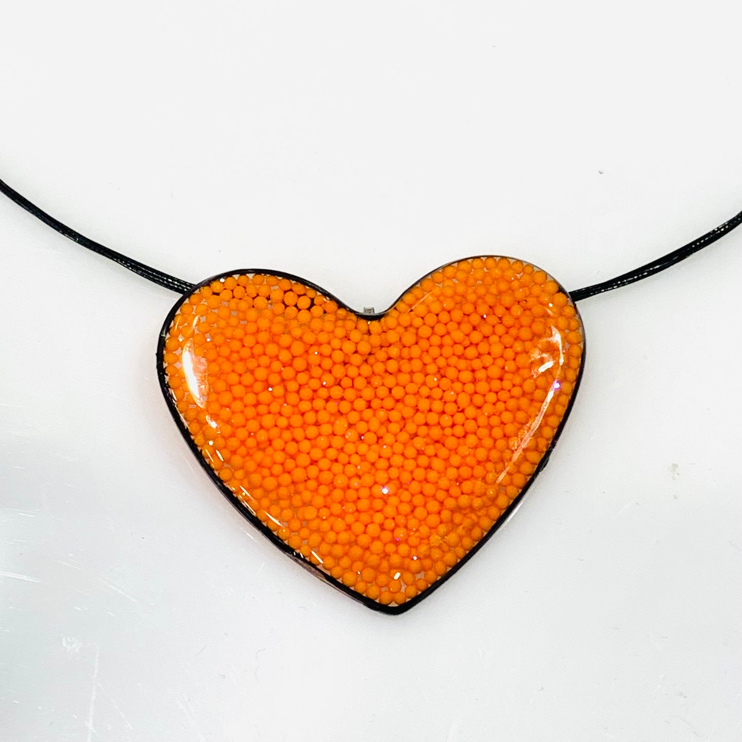 Jumbo Sprinkle Heart Necklce