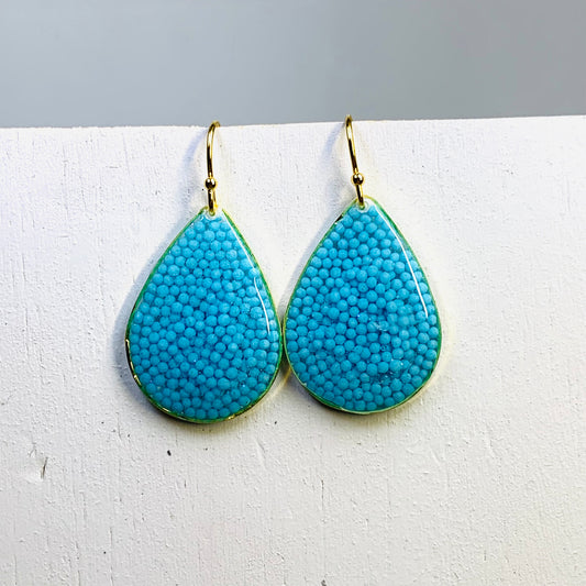 Sprinkle Gold Teardrop Earrings
