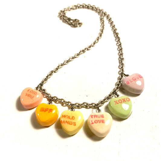 Conversation Heart Charm Necklace