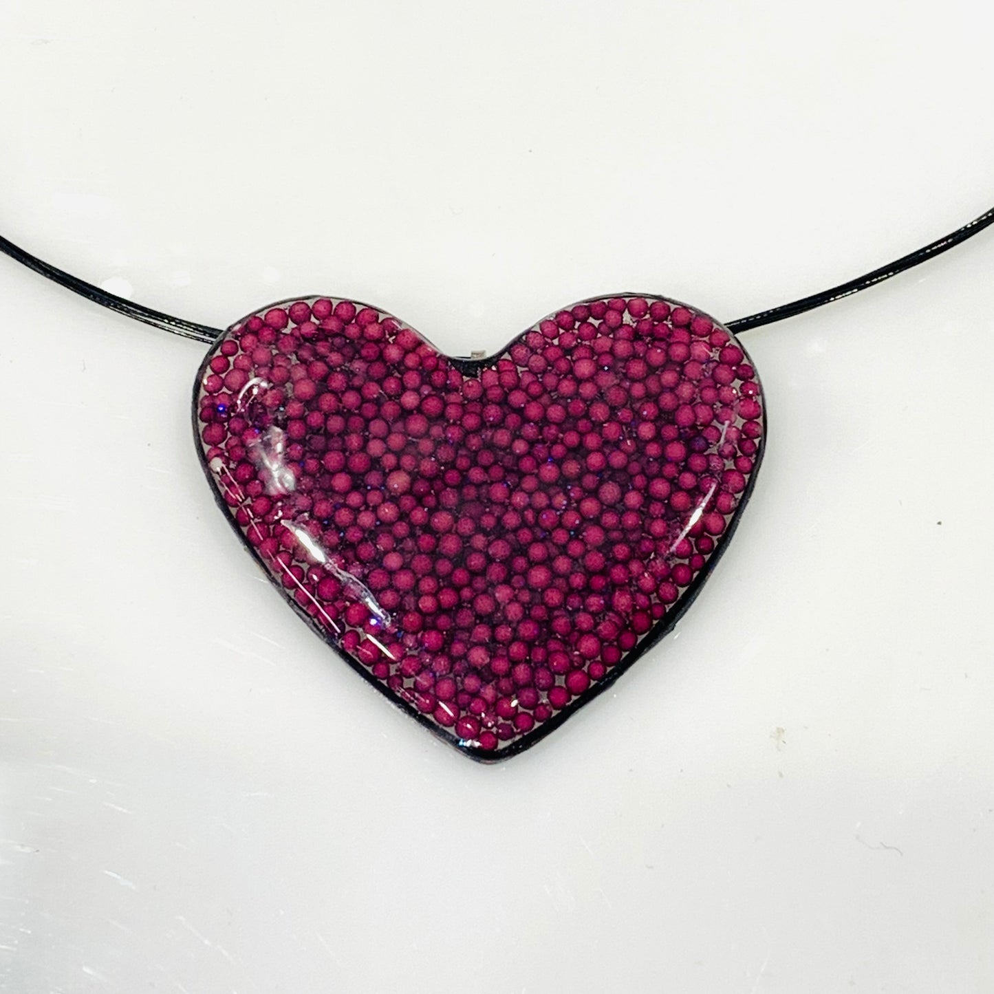 Jumbo Sprinkle Heart Necklce