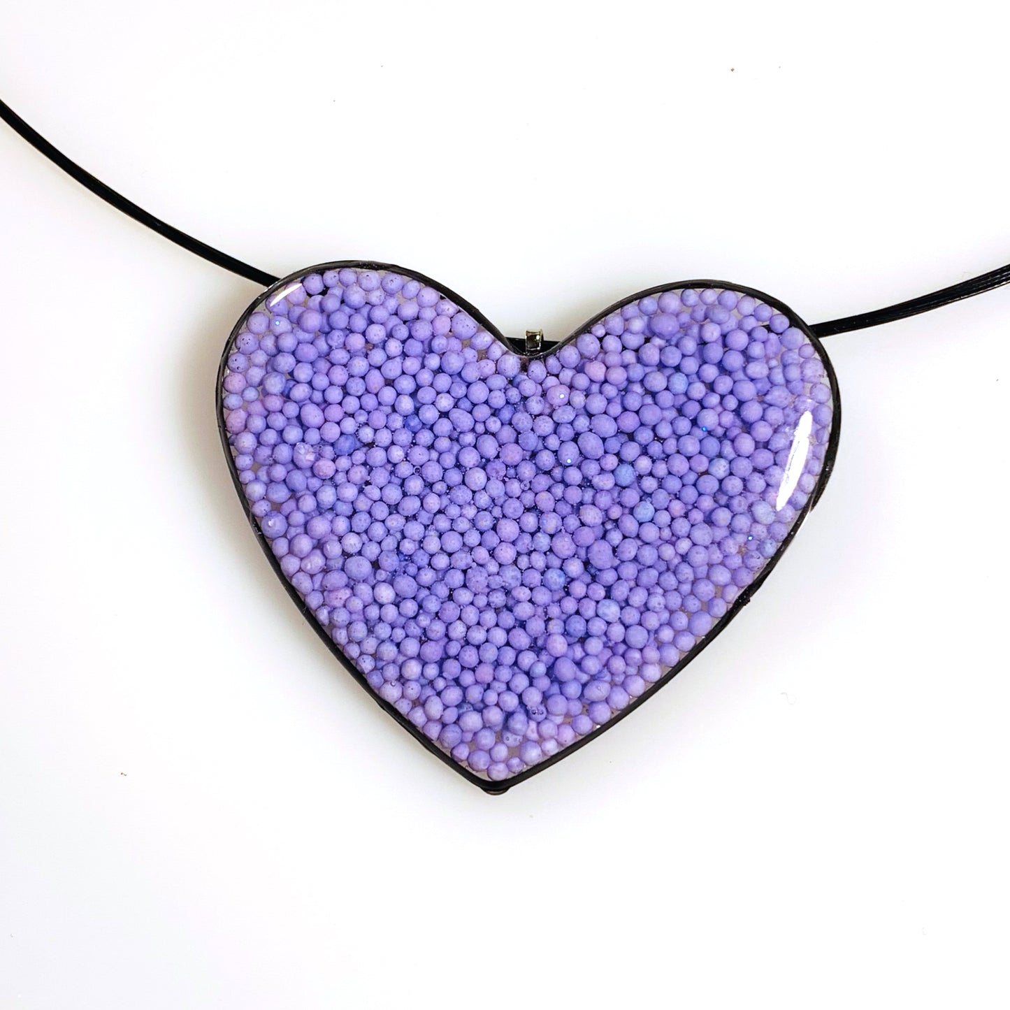 Jumbo Sprinkle Heart Necklce