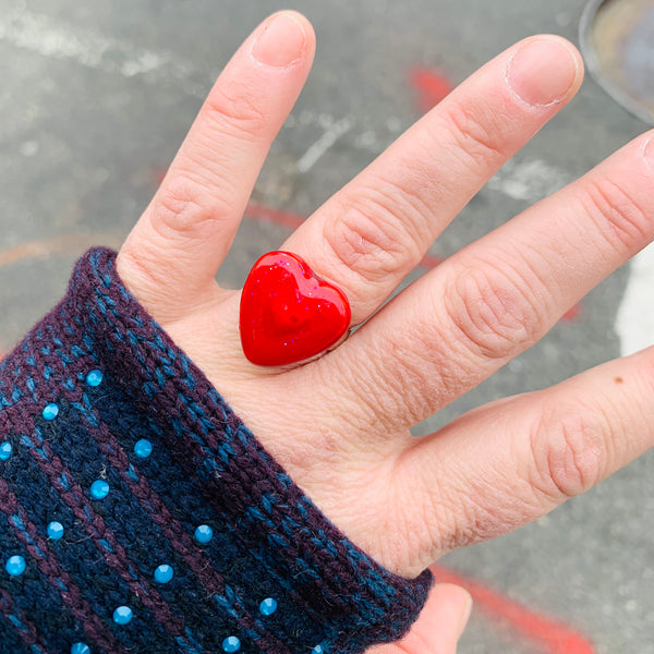 Red heart ring