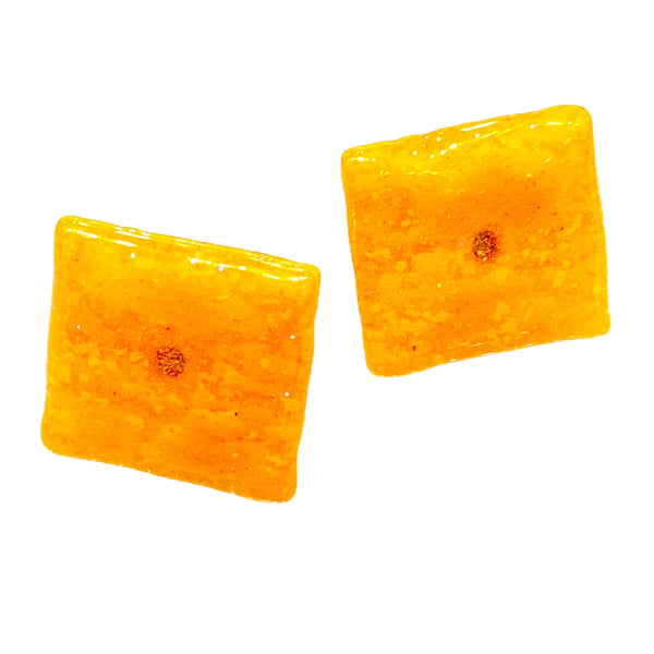 Cheese it Cracker cufflinks