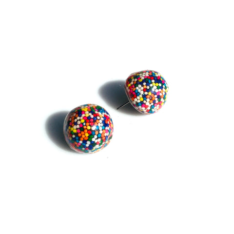 Sprinkle Licorice Candy Earrings - studs