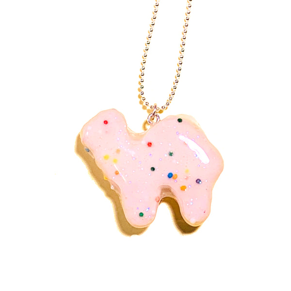 Frosted Animal Cracker Necklace