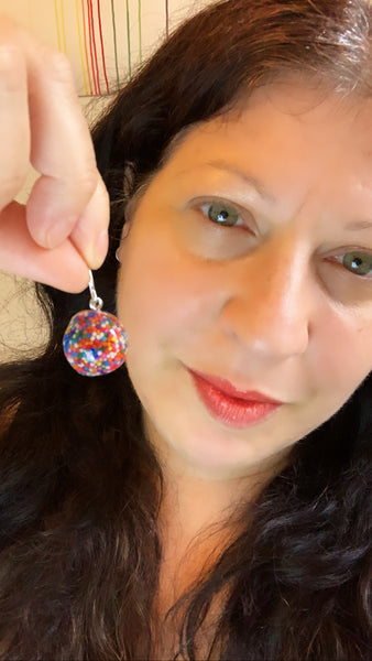 Sprinkles Licorice Candy Earrings